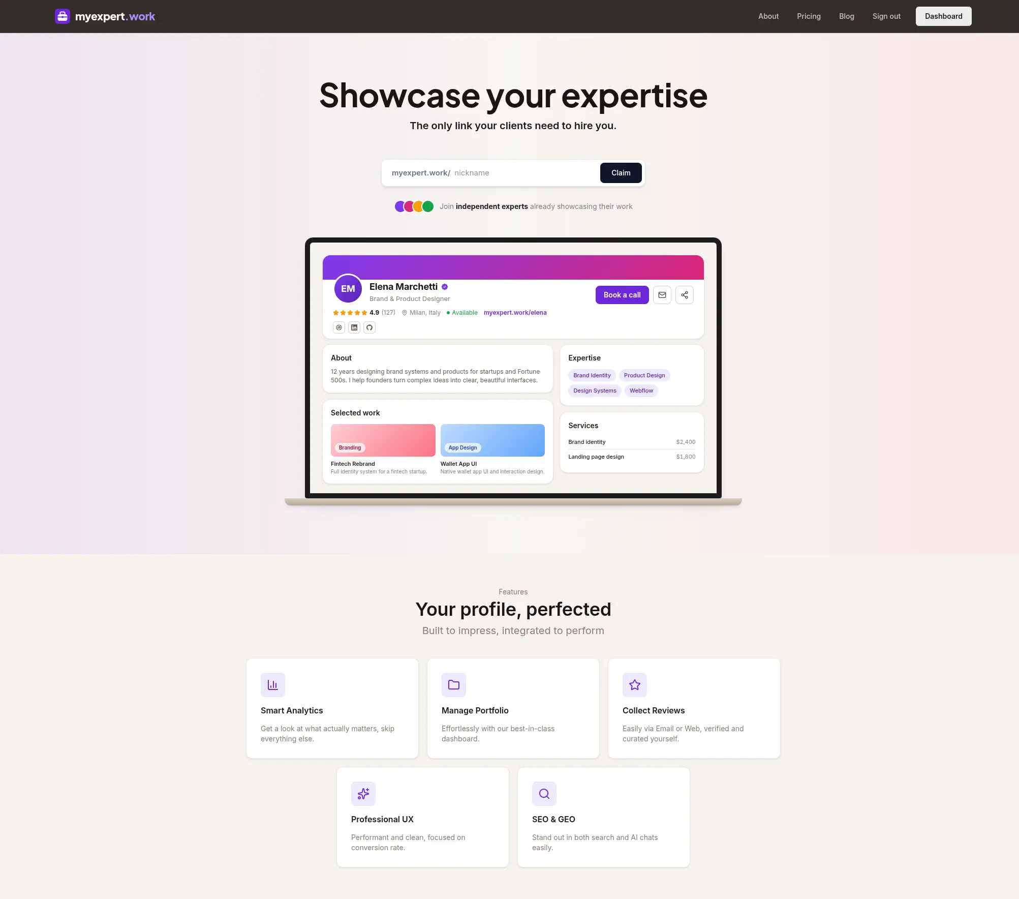 myexpert.work screenshot